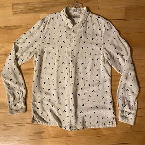 AllSaints long sleeve viscose shirt - medium